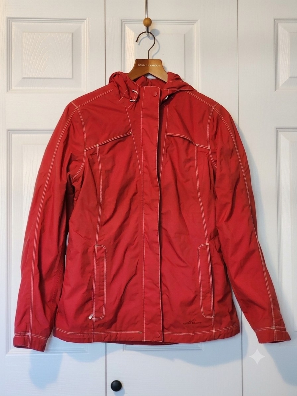 EDDIE BAUER Red Hooded Women's Ski Jacket Size Medium - Picture 6 of 15